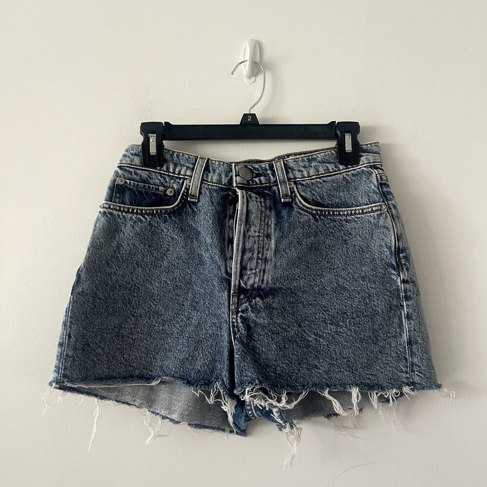 Rag & Bone High Rise Light Wash Cut Off Shorts Size 27